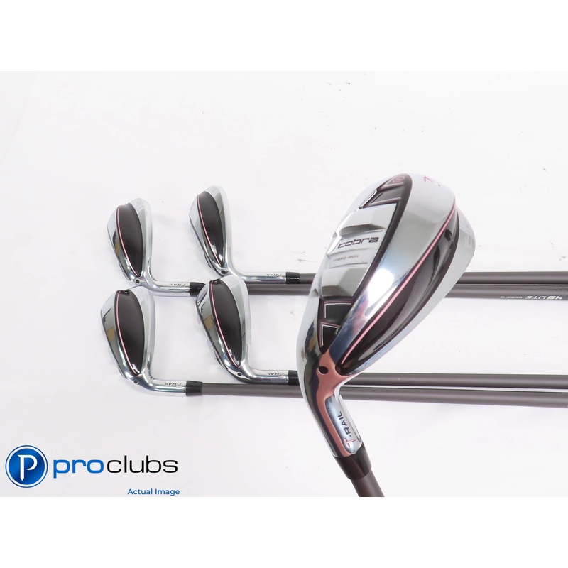 Left Handed Ladies Cobra ’23 T-Rail 7-PW,SW Hybrid IRON SET – Senior Flex +1/2″