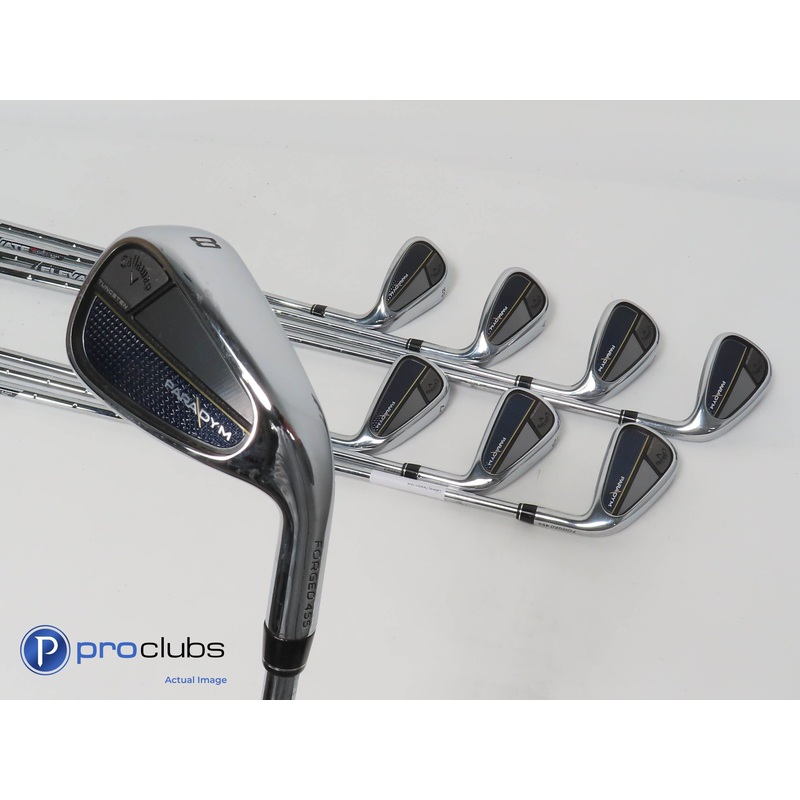 Nice Callaway PARADYM 5-PW,AW,GW IRON SET – Elevate 95 Regular Flex +1/4″ 377683