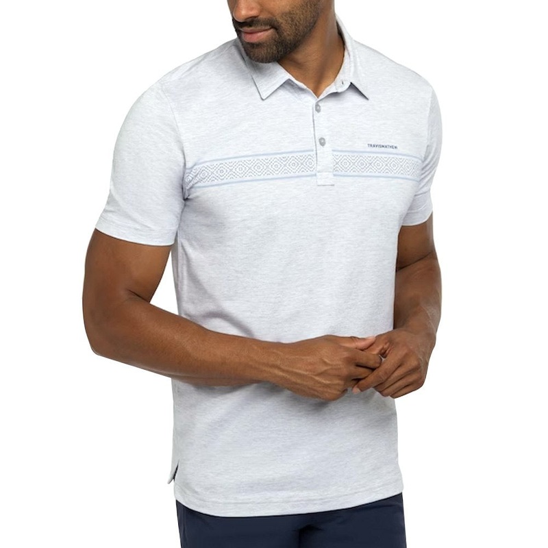 TravisMathew Local Time Golf Polo Heather Light Gray – SS23 Men