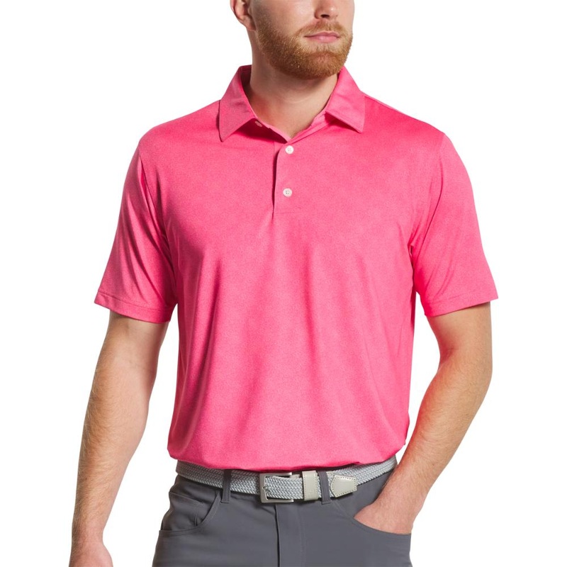 FootJoy Men’s Speckle Print Pink Lemonade Polo 25