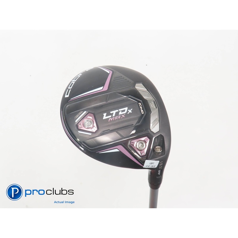 Ladies Cobra KING LTDx MAX 18.5* 3 WOOD Blk/Pink – Aldila 55 Ladies Flex 393666
