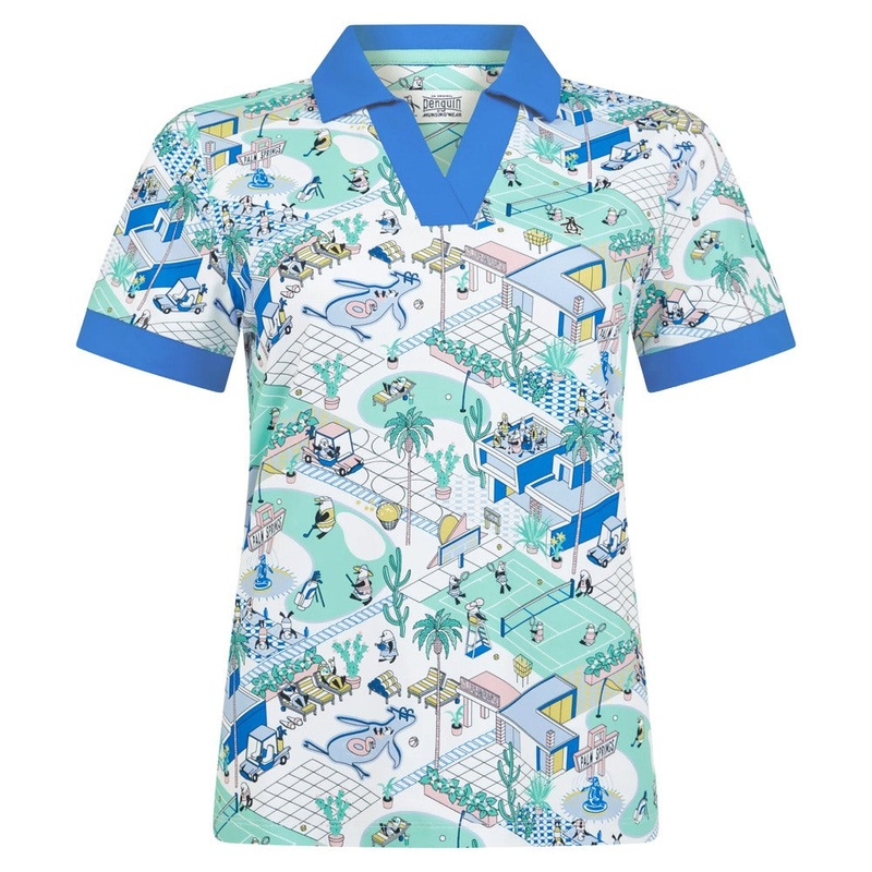 Original Penguin Shortsleeve Palm Springs Golf Polo Bright White – SP25 Women