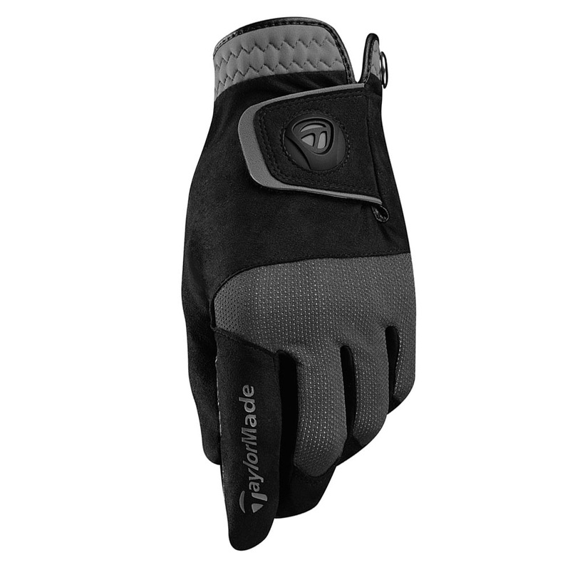 TaylorMade Rain Control Pair Golf Glove Black/Gray – 18 Men