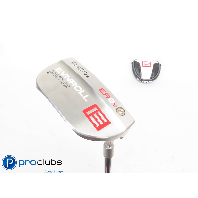 Excellent! Evnroll ER8v Long Slant 34.5″ Chrome Putter w/Cover – 425491