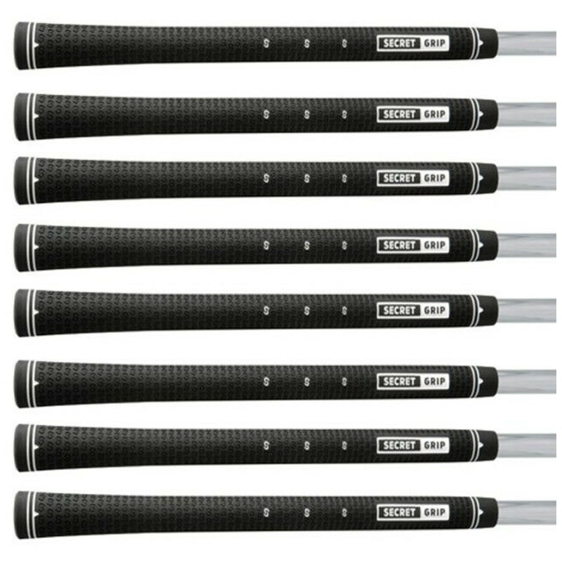 (8) NEW BOCCIERI GOLF SECRET GRIP BLACK COUNTER BALANCE GOLF GRIPS #155619