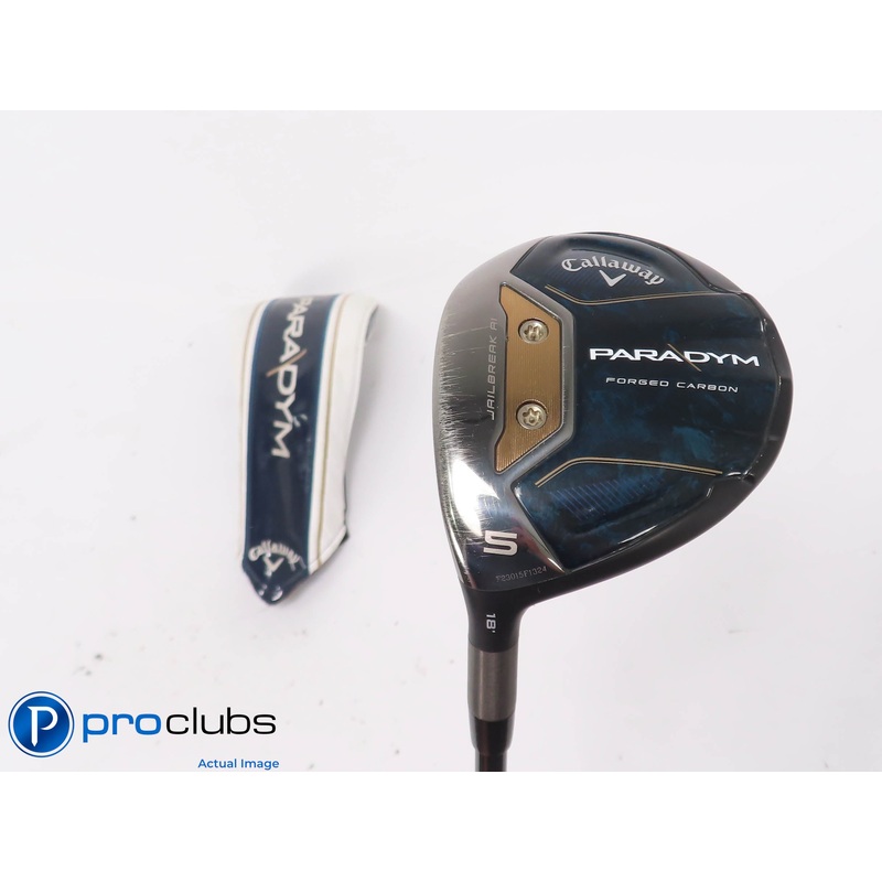 Left Handed Callaway PARADYM 18* 5 WOOD w/Cover – C6 Red 40 Senior Flex 446954