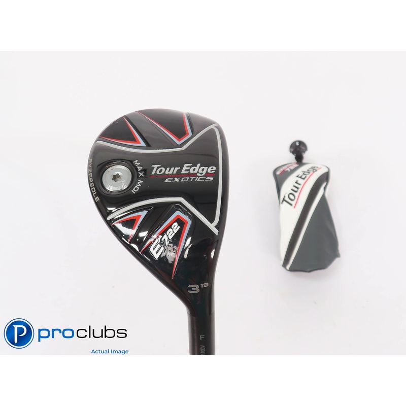Mint! Tour Edge Exotics E722 19* 3 Hybrid w/ HC – KBS TGI 80g Stiff Flex #448449