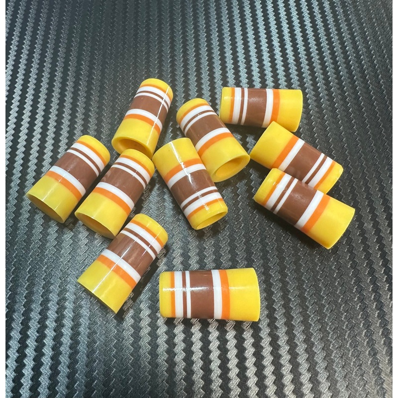 Custom Iron Ferrules 10 Pack – Yellow/Orange/Brown