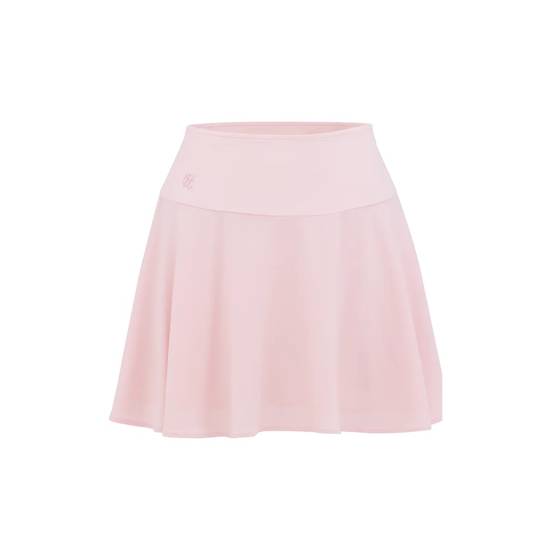 Fairliar Women High Waist Jersey Flared Skirt
