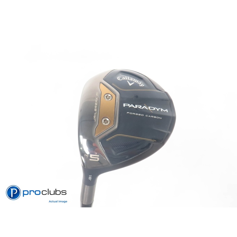 Left Handed Callaway Paradym 18* 5 Wood – Mitsubishi C6 Blue 50g Regular 384306