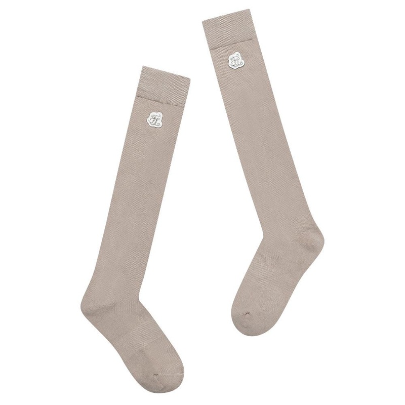 Fairliar Beige Patch Knee Golf Socks – 24 Women