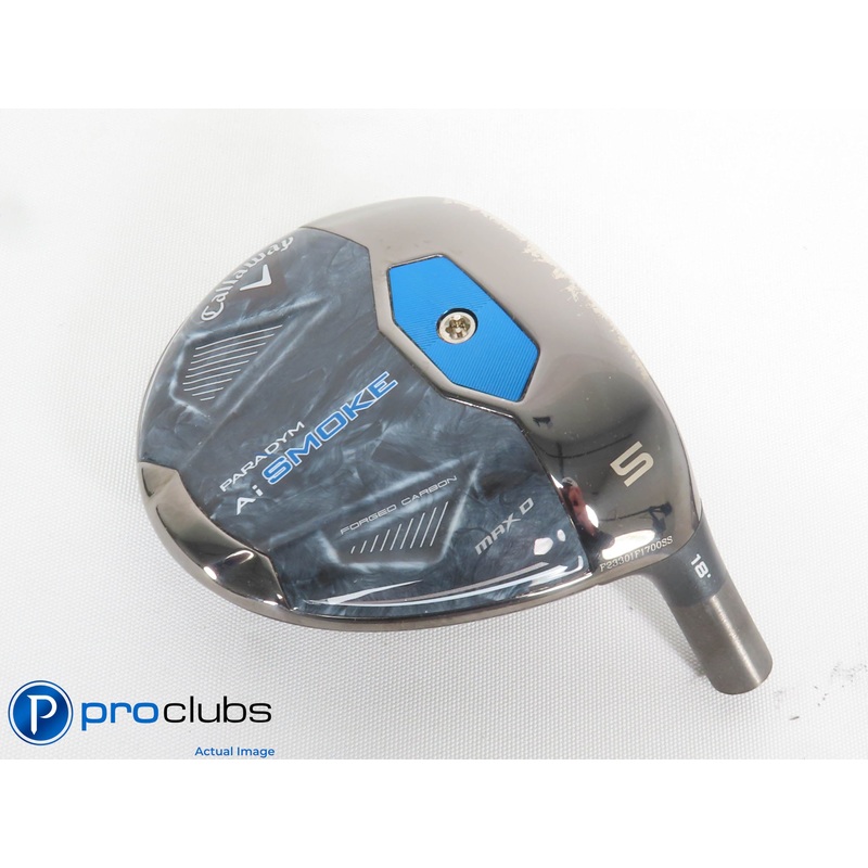 Nice! Callaway PARADYM Ai Smoke MAX D 18* 5 Wood – Head Only – 433461