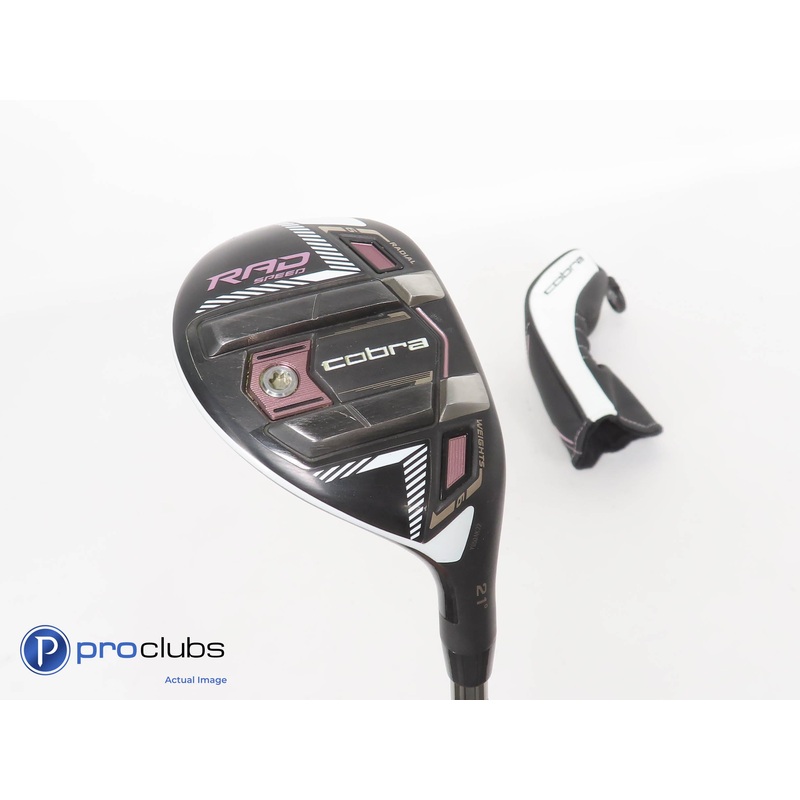 Nice! Ladies Cobra King RAD Speed 21* 4 hybrid w/ HC – Recoil Ladies Flex 333606