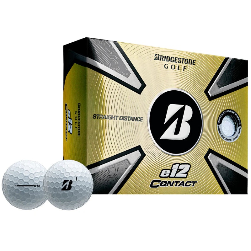 Bridgestone e12 Contact Golf Balls – White – 12 Pack