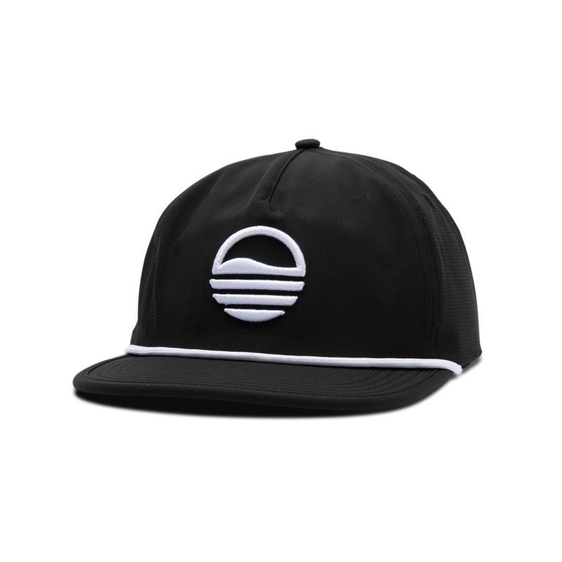 Sunday Golf Sundaze Crushable Rope Hat | Black – White