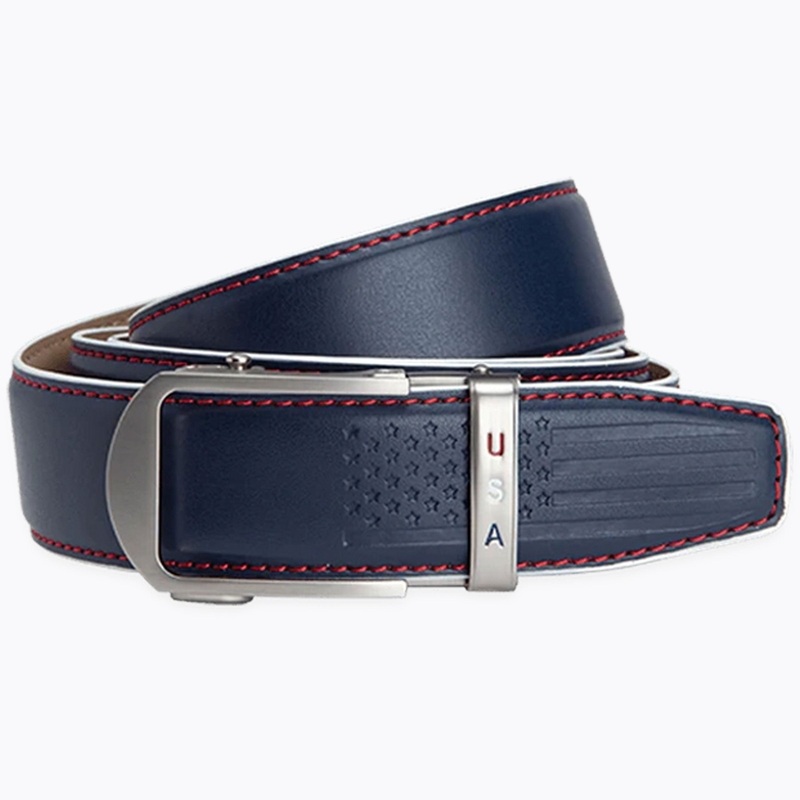 Anthem Navy Golf Ratchet Belt, 1 3/8″ Strap [35mm]