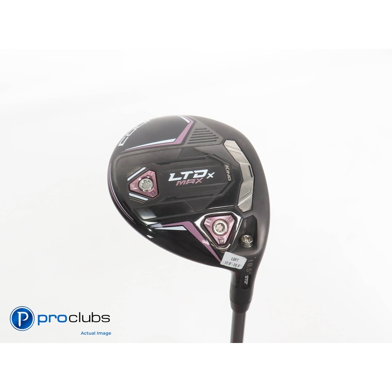 Ladies Cobra KING LTDx MAX 18.5* 3 WOOD Blk/Pink- Riptide 40g Ladies Flex 379192