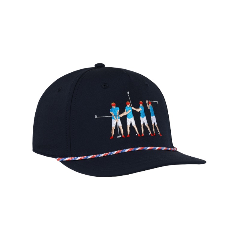 Annika Vintage Swing Navy AeroSphere Tech Fabric Rope Cap