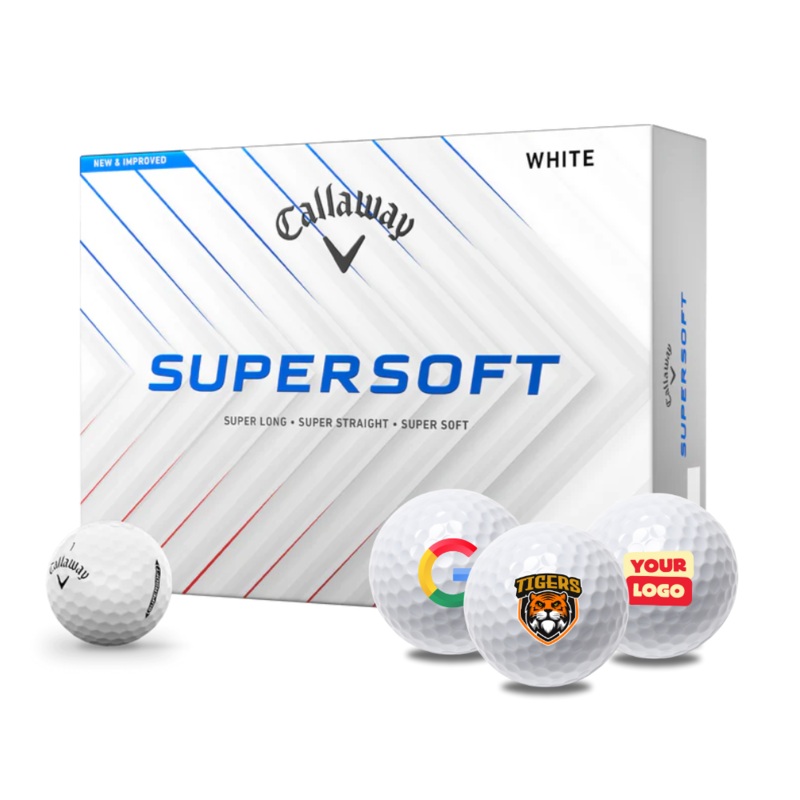 Custom Logo Callaway SuperSoft Golf Balls – White