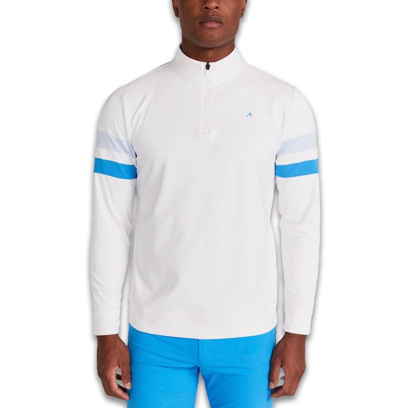 Redvanly Wilson 1/4 Zip Golf Pullover Bright White – SS24 Men