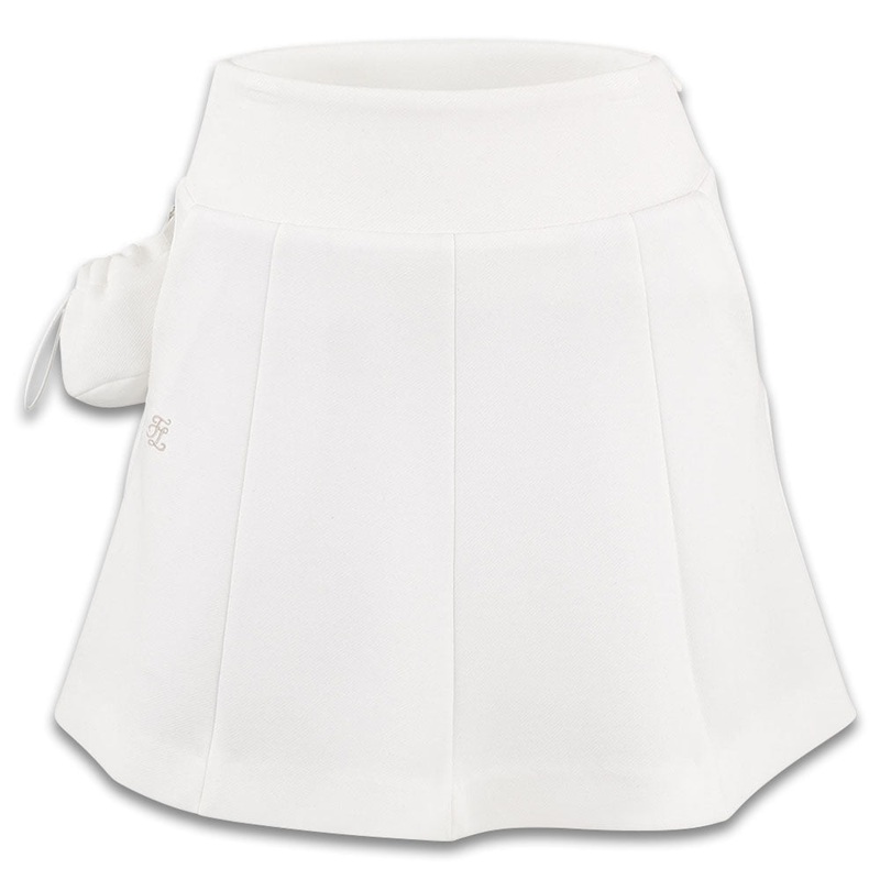 Fairliar Ball Pocket Flare Golf Skirt White – FW24 Women