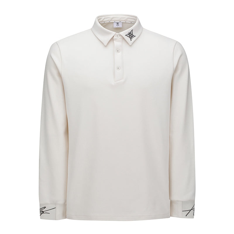 ANEW GOLF MEN NAP COLLARED LONG T-SHIRT