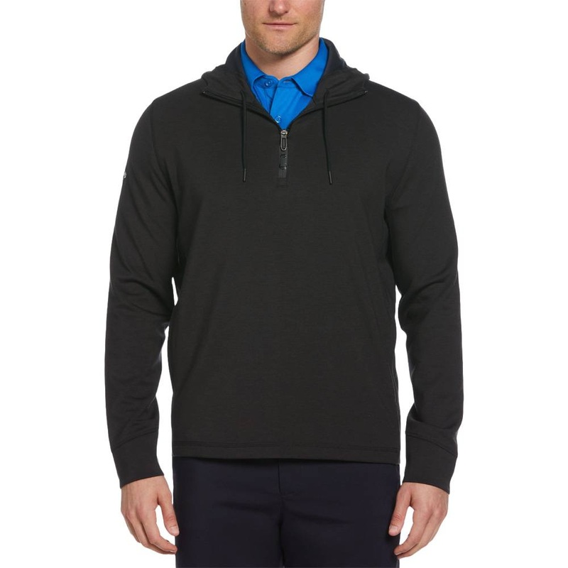 Callaway Premium Aquapel 1/4 Zip Hoodie Golf Jacket Black Heather – SS25 Men