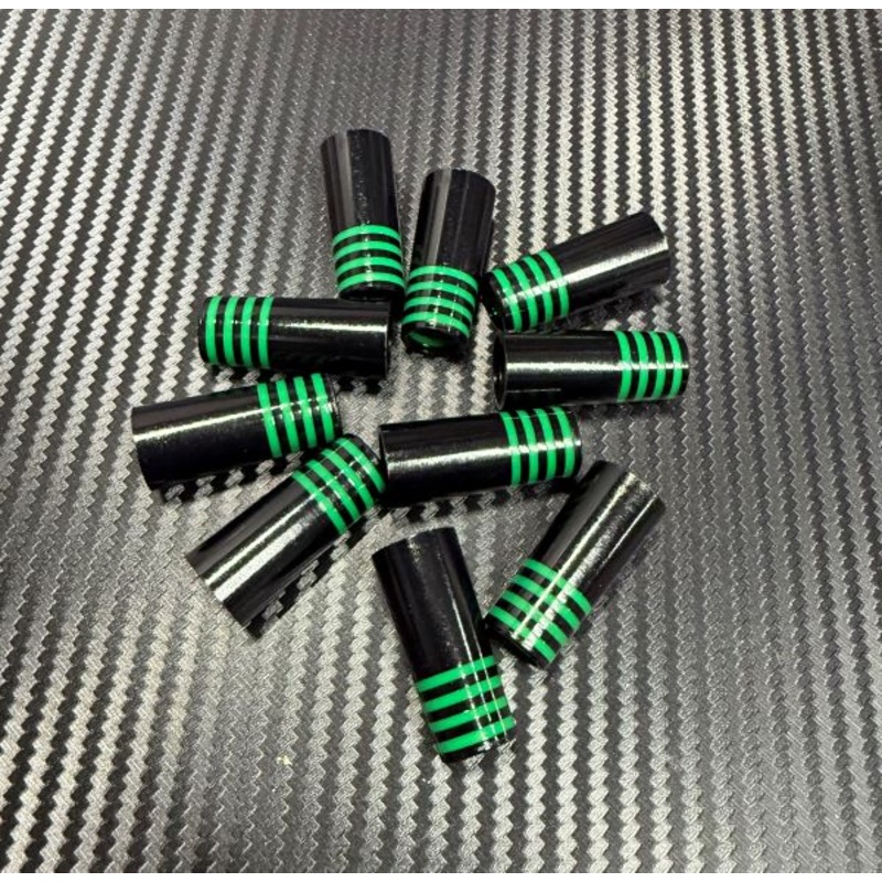 Custom Iron Ferrules 10 Pack – Black/Green