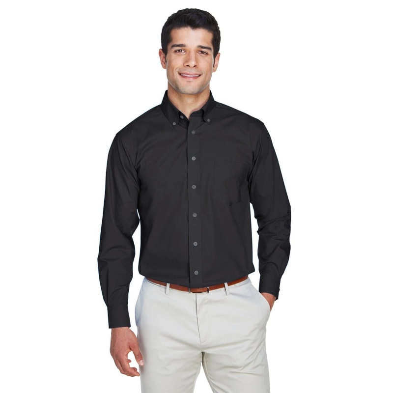 Custom Logo Devon & Jones Crown Woven Collection Solid Broadcloth – Mens