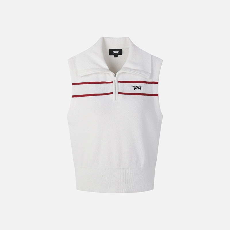 PXG KOREA WOMEN HALF ZIP KNIT VEST