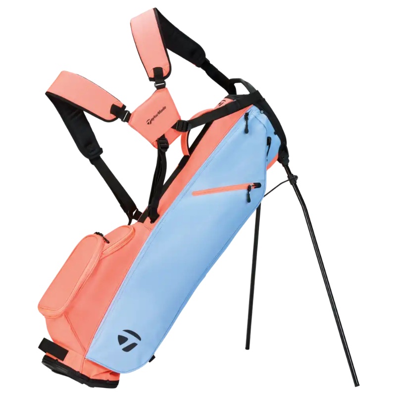 Taylormade Flextech Golf Carry Bag – Light Blue/Coral