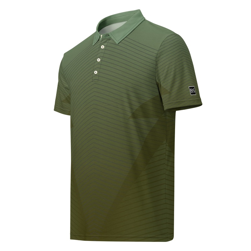 Black Square Golf Green Razor Mens slim fit polo