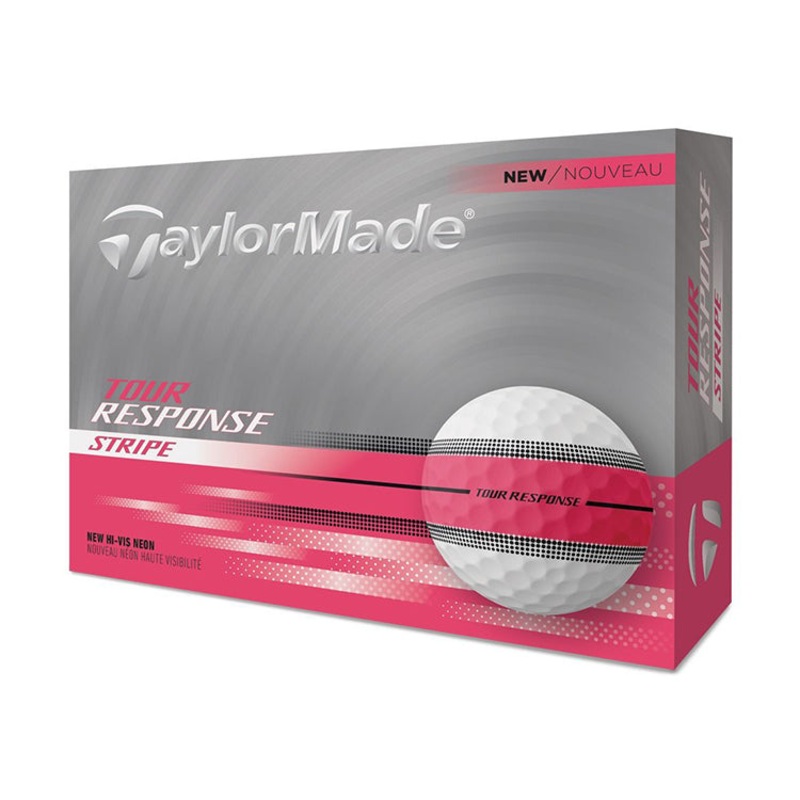 Taylormade Tour Response Stripe Golf Balls – Neon Pink