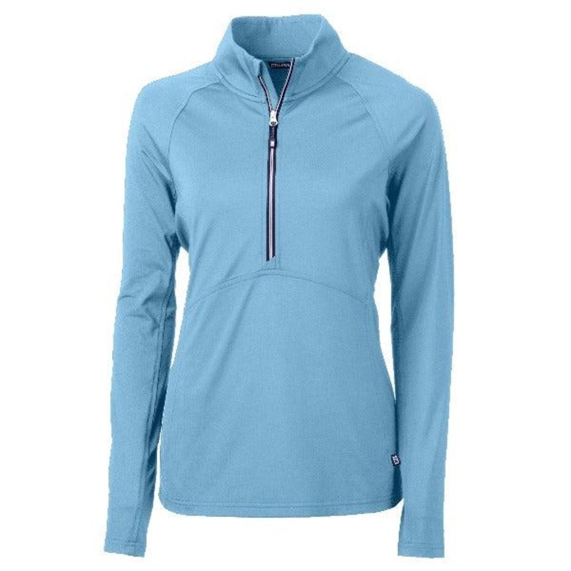 Custom Logo Cutter & Buck Adapt Eco Knit Stretch Womens Half Zip Pullover