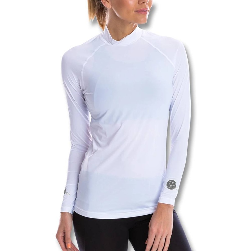 SParms Sun Protect+ UV/Sun Protection High Neck Golf Mock White – SS19 Women