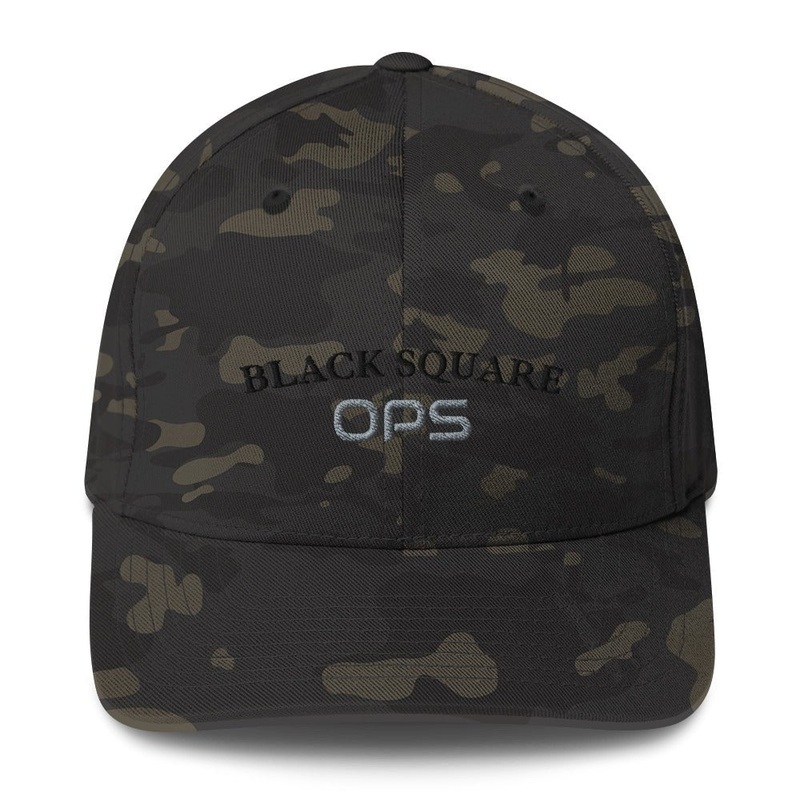 Black Square Ops Camo Flextfit