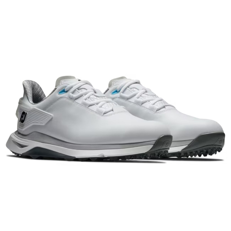 FootJoy Mens Pro/SLX Spikeless Laced Shoes – White/White/Gray