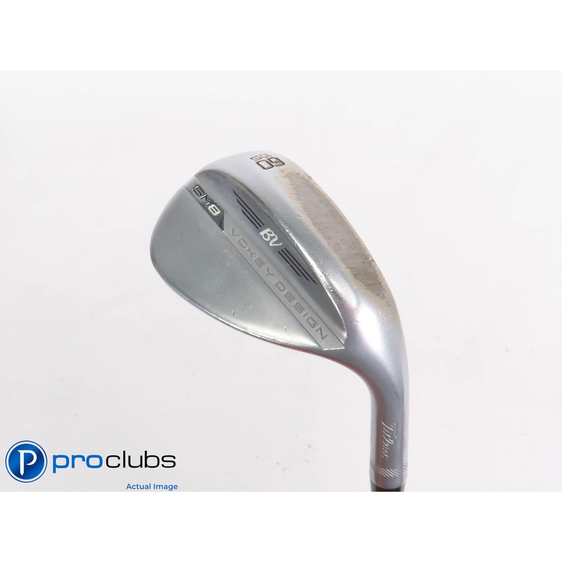 Titleist Vokey SM8 Chrome 60*(10*) WEDGE S-Grind – S400 Stiff Flex Steel 440611