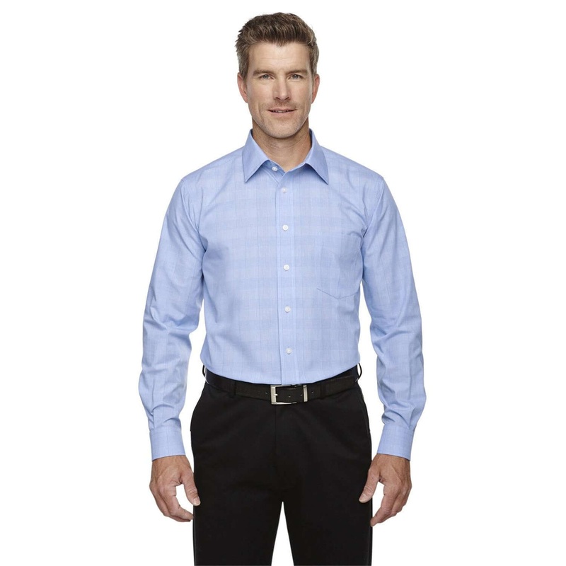 Custom Logo Devon & Jones  Crown Woven Collection Glen Plaid  – Mens