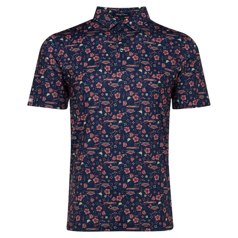 Straight Down Fear & Loathing Golf Polo New Indigo – FW24 Men