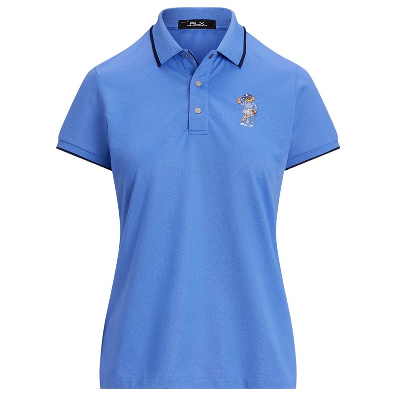 Ralph Lauren Tour Pique Novelty Bear Golf Polo (Tailored Fit) Summer Blue – SP25 Women