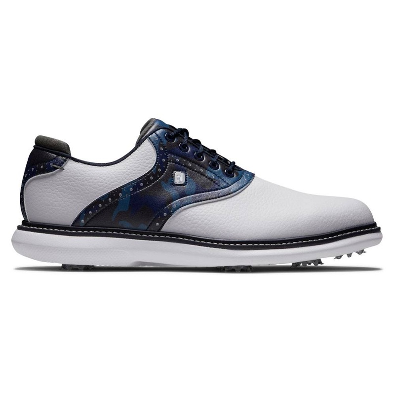 FootJoy FJ Traditions Golf Shoes Previous Season Style White/Navy/Camo – 24 Men