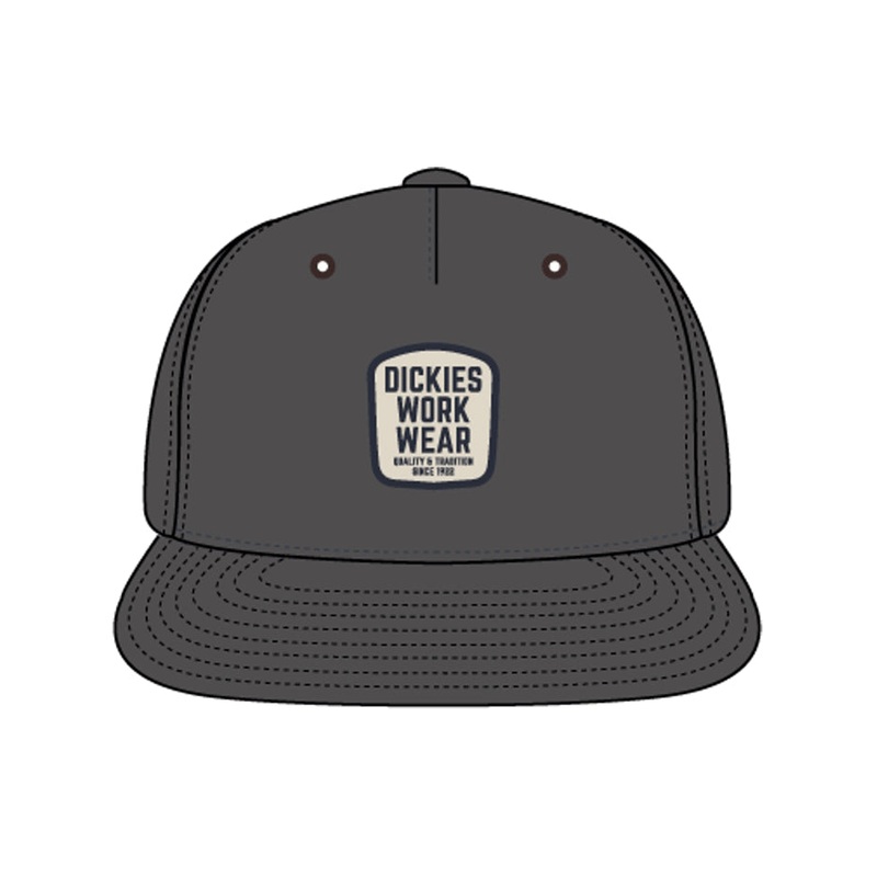 Dickies Men’s Mid Crown Flat Bill Patch Hat
