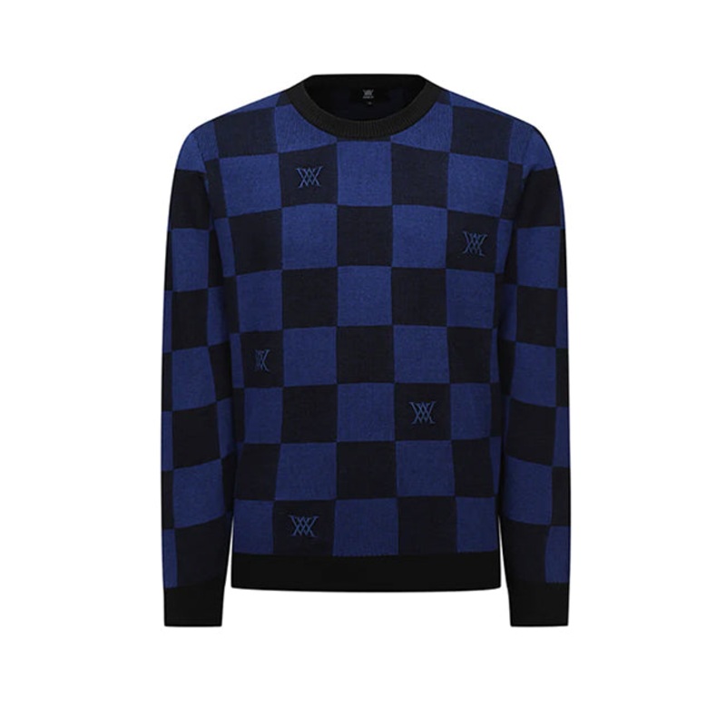 ANEW GOLF MEN CHECK BOARD PULLOVER