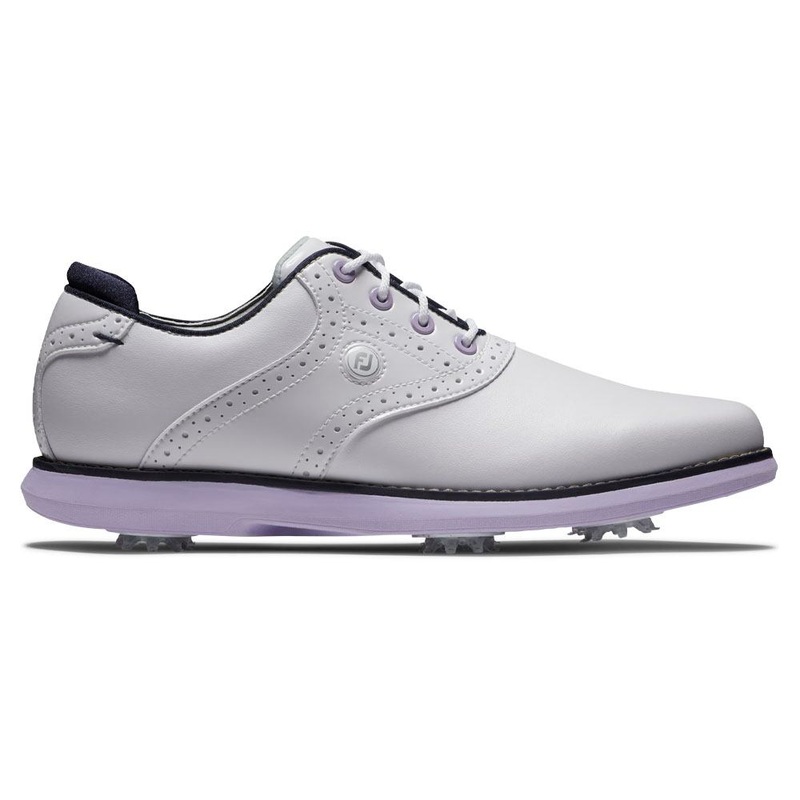 FootJoy FJ Traditions Golf Shoes Previous Season Style White/Purple – 24 Women
