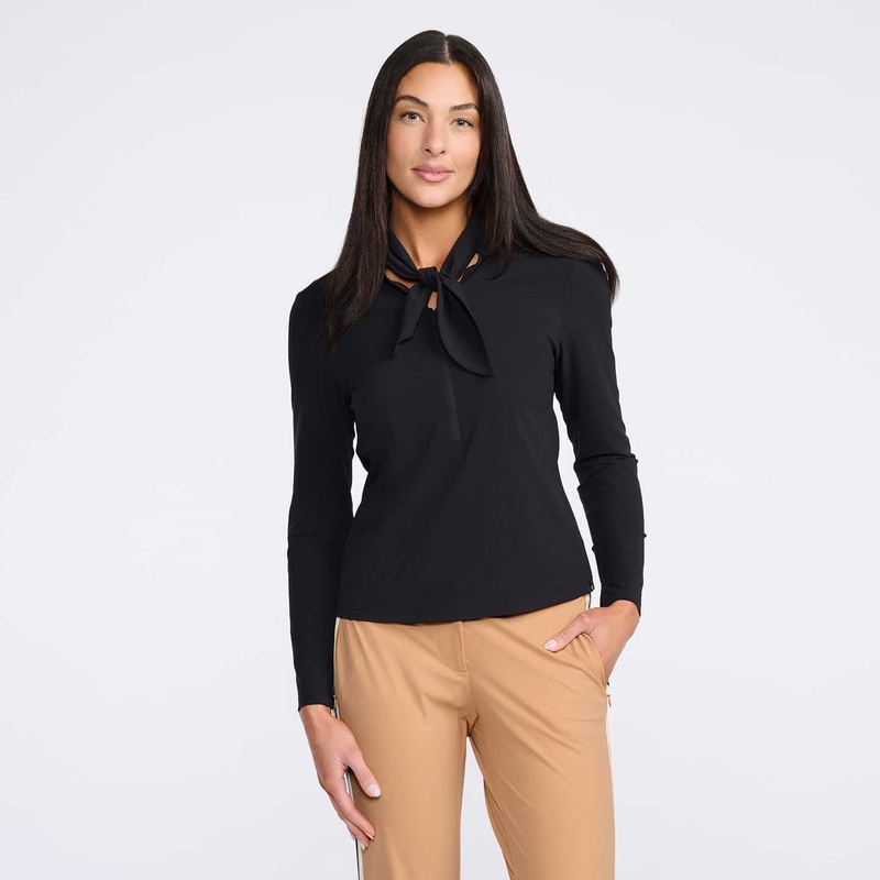 Women’s Lavalliere Long Sleeve Polo