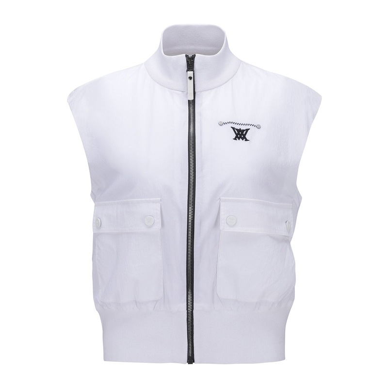 ANEW GOLF WOMEN WOOVEN MIXED KNIT VEST
