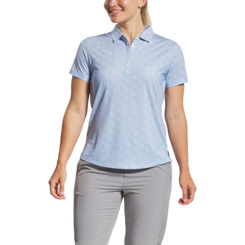 FootJoy Women’s Speckle Print Blue Jay Polo 25