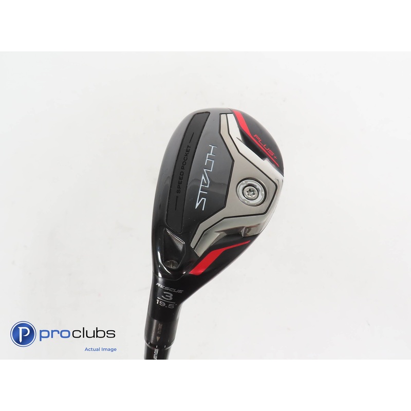 Left Handed TaylorMade Stealth Plus+ 19.5* 3 Hybrid HZRDUS 80g Stiff Flex 371170