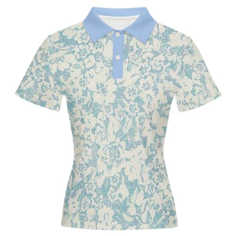 Womens Slim Fit Blue Tropical